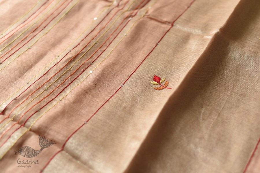 shop Handloom Tissue Linen Saree