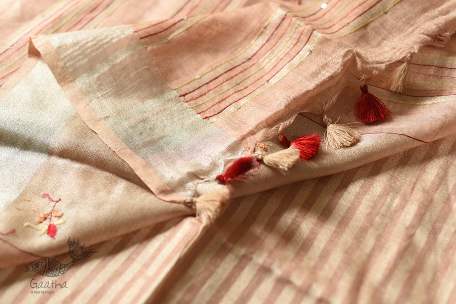 shop Handloom Tissue Linen Saree