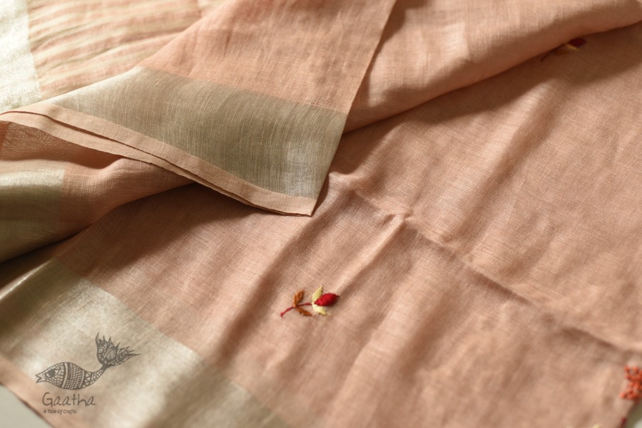 shop Handloom Tissue Linen Saree