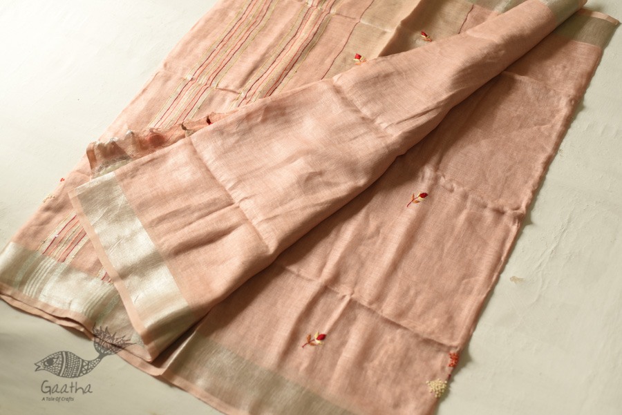 shop Handloom Tissue Linen Saree