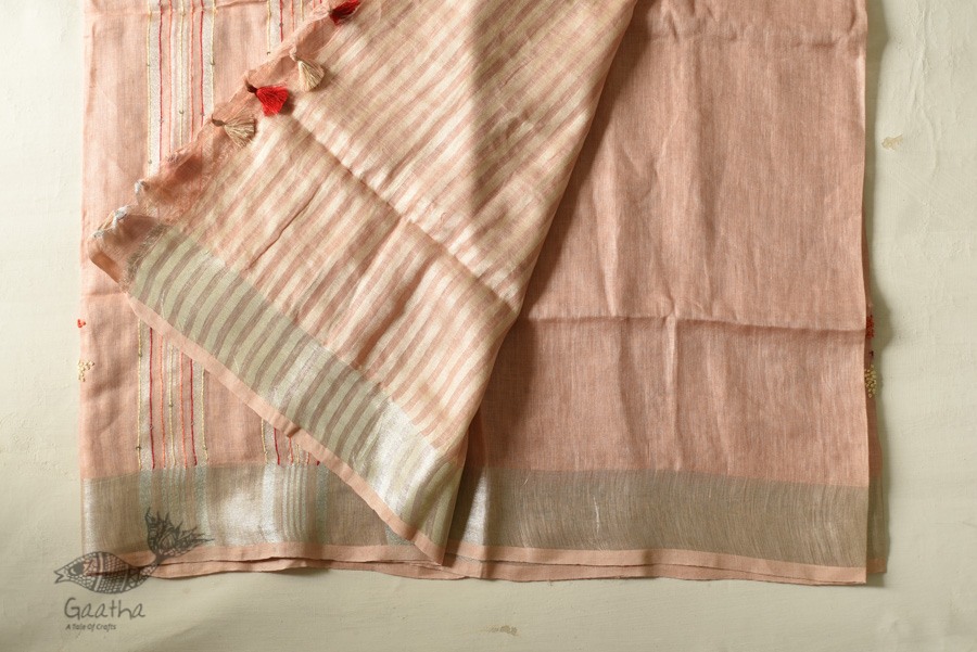 shop Handloom Tissue Linen Saree