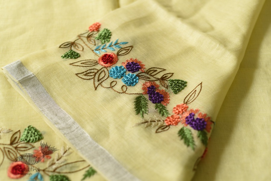 shop Handloom Tissue Linen Saree