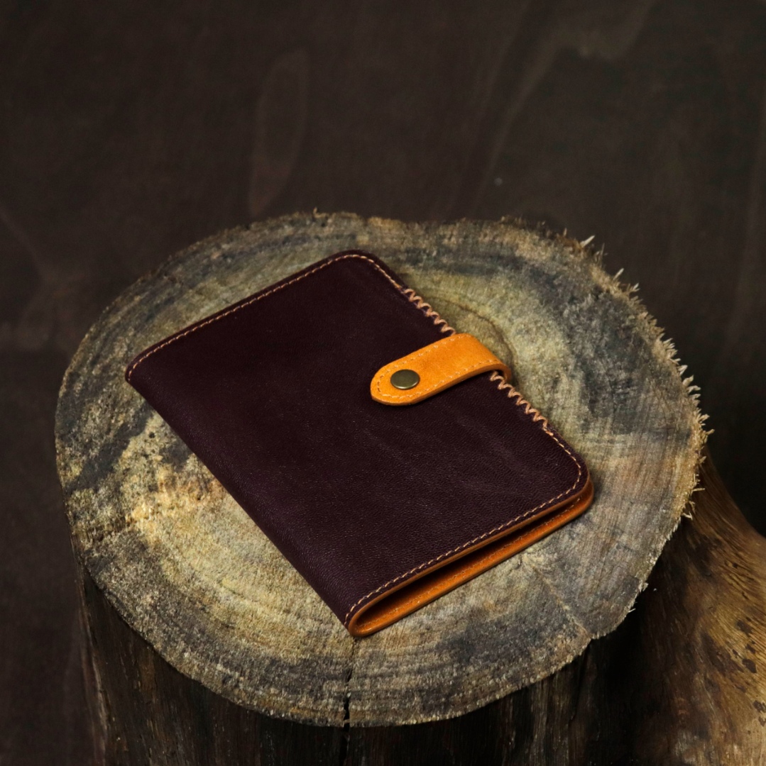 shop Leather ~ Travel Wallet - Wine