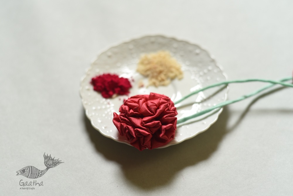 handmade chanderi fabric rakhi reusable