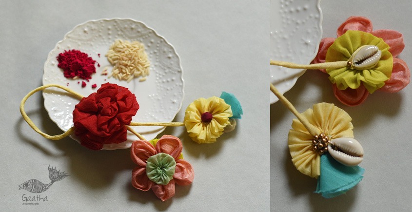 handmade chanderi fabric lumba rakhi reusable