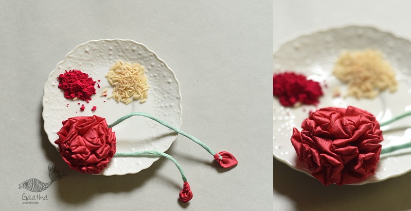 handmade chanderi fabric rakhi reusable