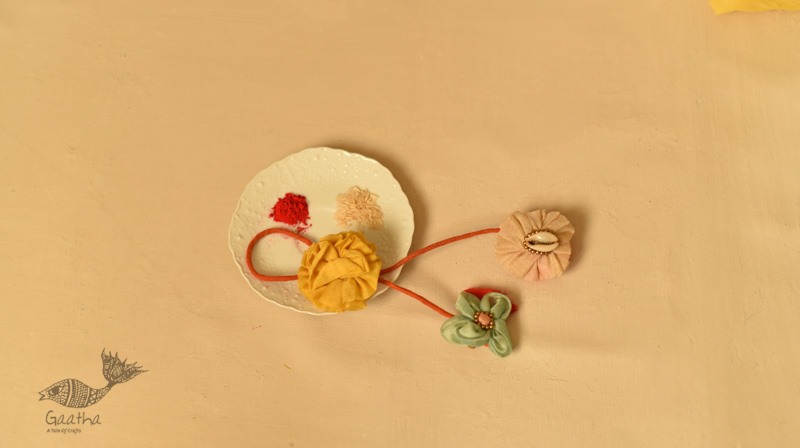 Handmade Fabric Lumba Bhabhi Rakhi (Reusable)