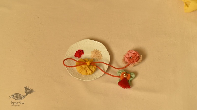 Handmade Fabric Lumba Bhabhi Rakhi (Reusable)