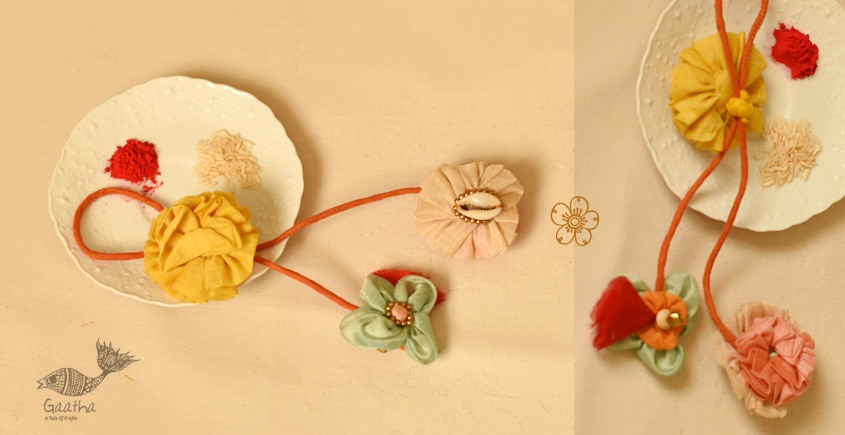 Handmade Fabric Lumba Bhabhi Rakhi (Reusable)