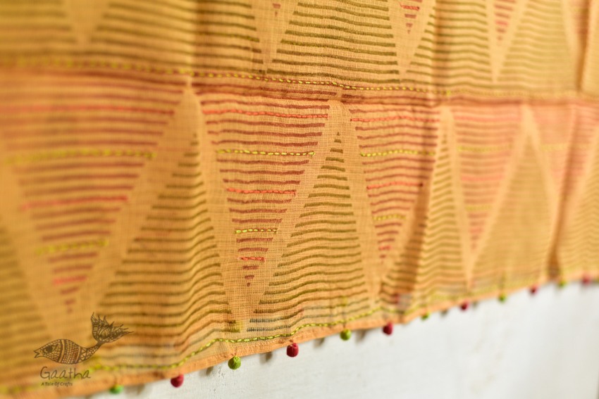 shop block printed kota cotton embroidered dupatta 
