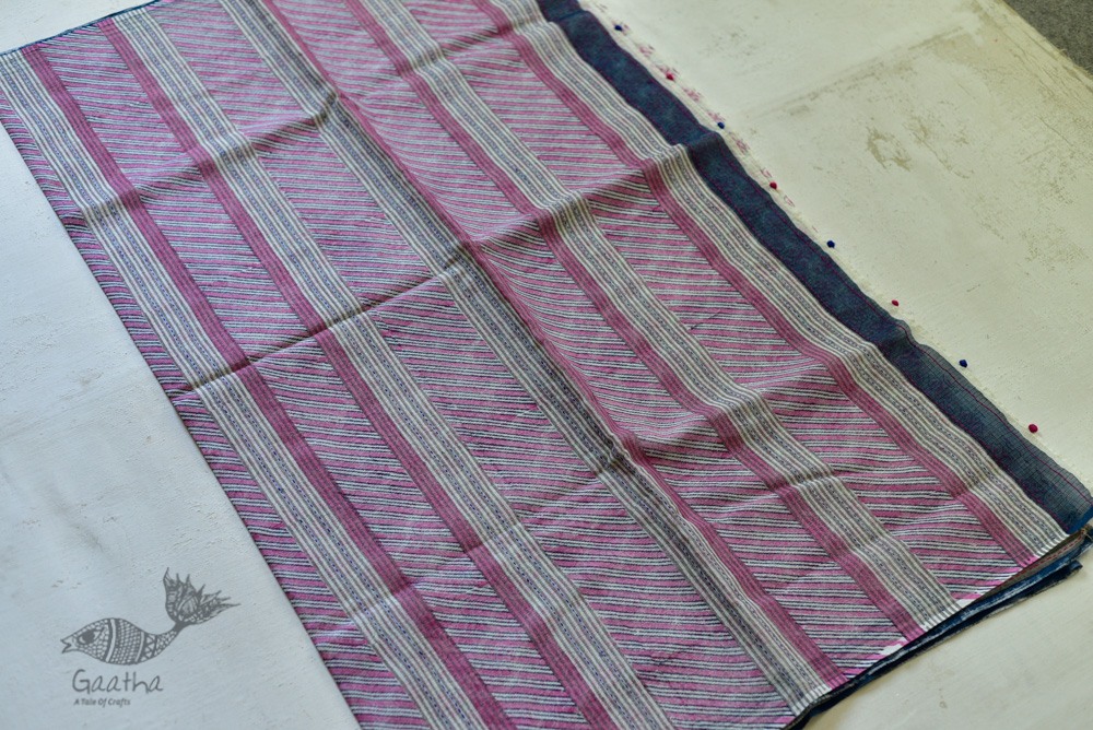 shop online Block printed Kota Doria Cotton Embroidered Saree