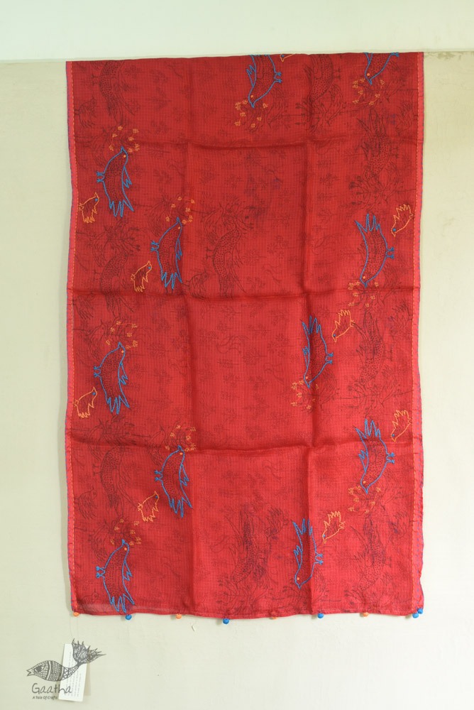 kota silk embroidered stole