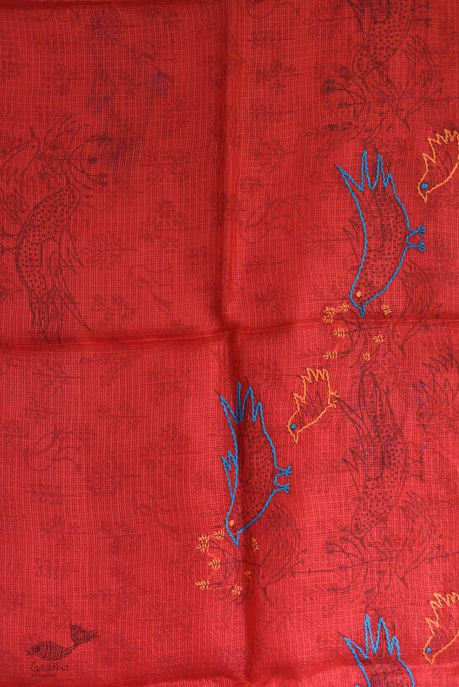 kota silk embroidered stole