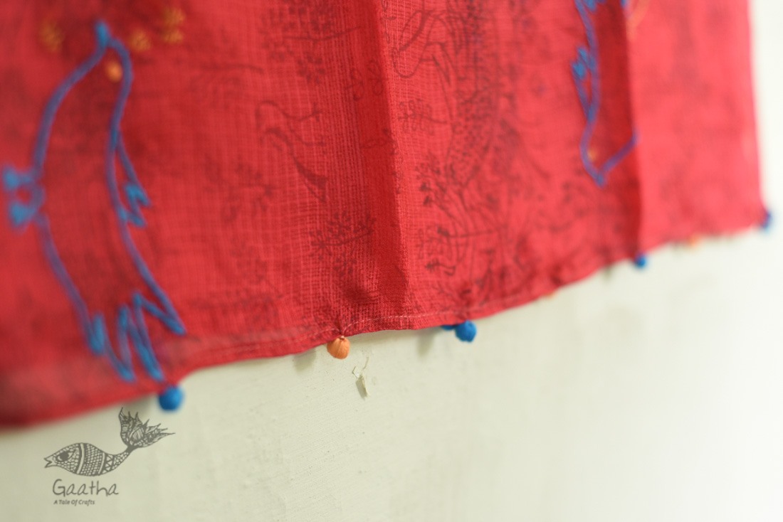 kota silk embroidered stole