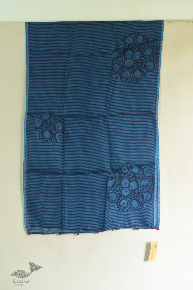 kota silk embroidered stole