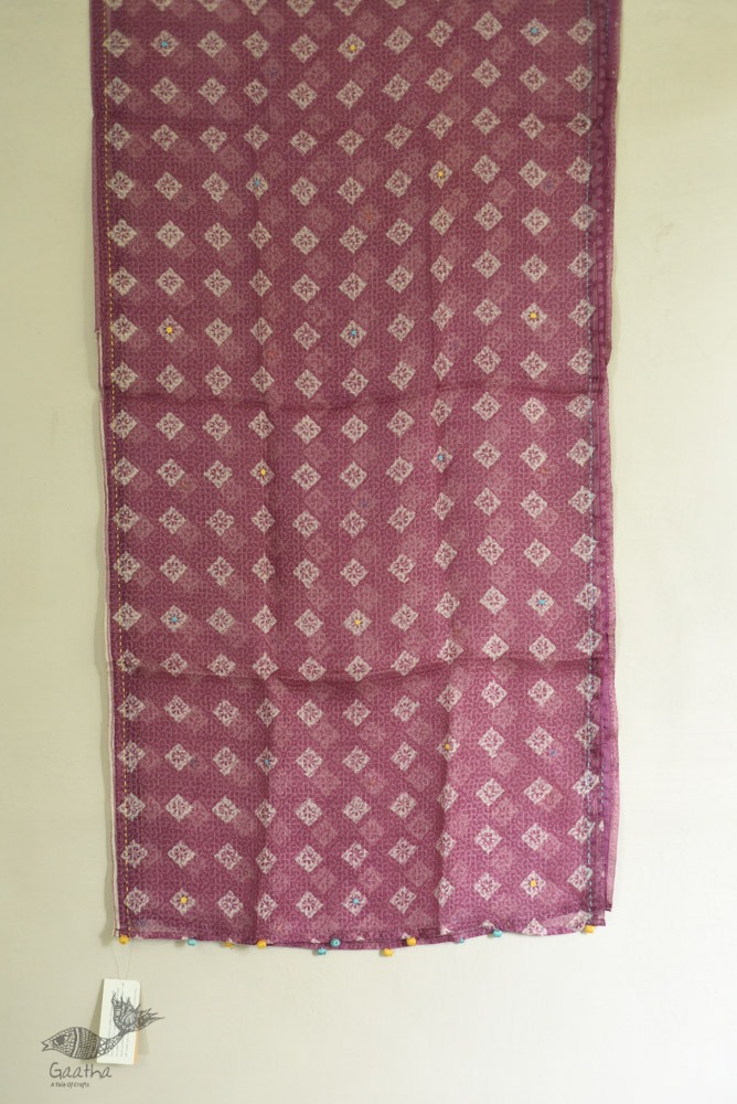 kota silk embroidered stole