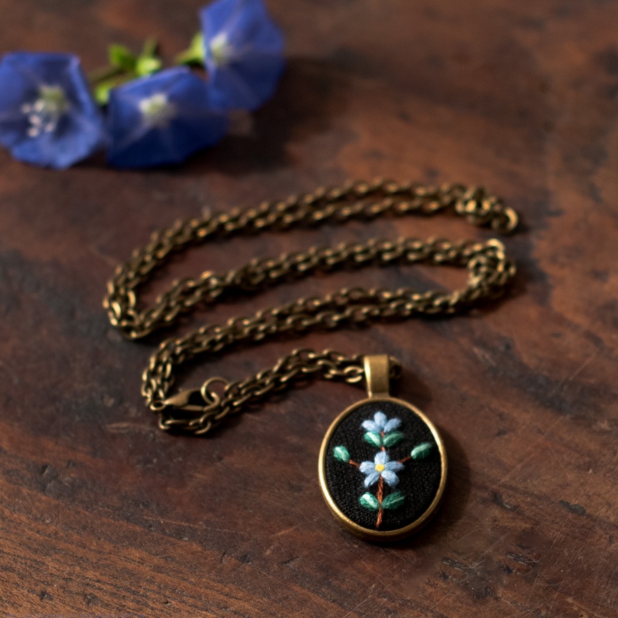 shop Hand Embroidered Jewelry - Necklace