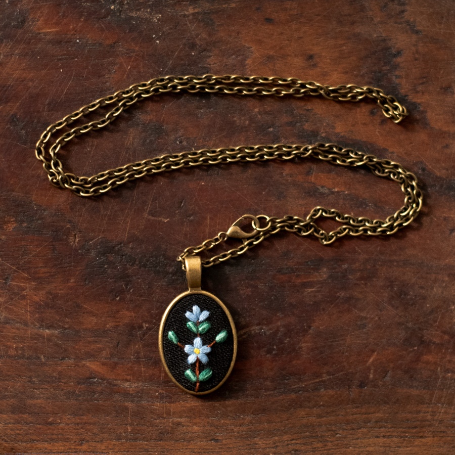 shop Hand Embroidered Jewelry - Necklace