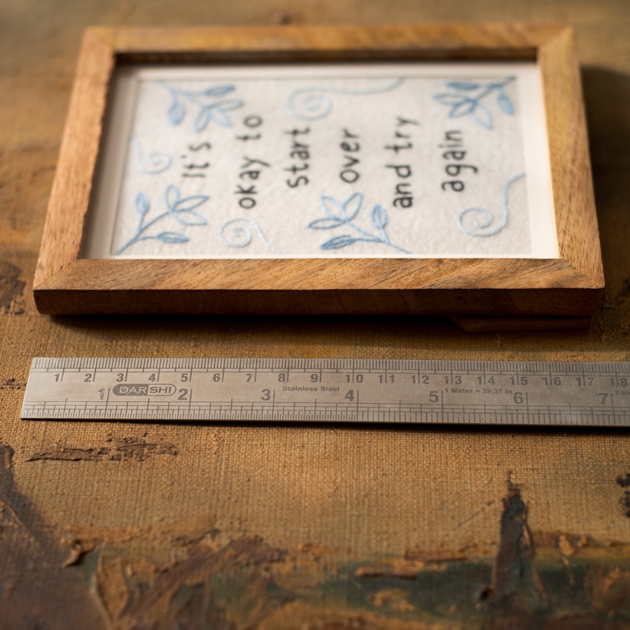 shop "It's ok to start over" quote on felt 