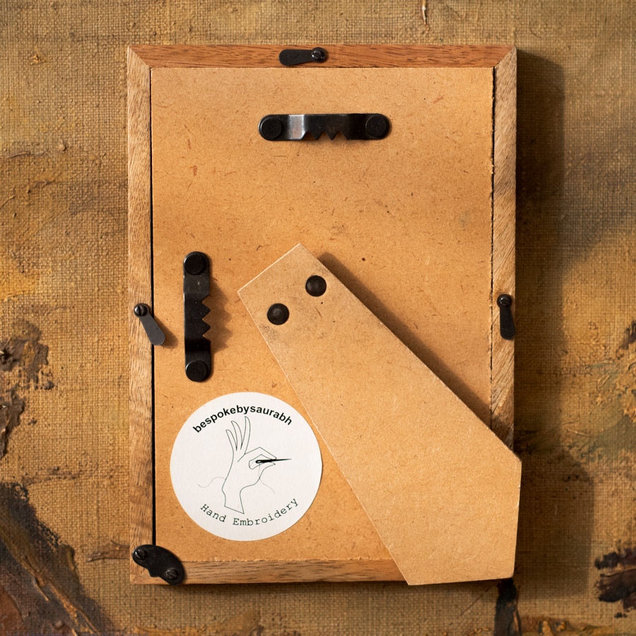 shop Hand Embroidered Frame - Lilac floral flow on felt