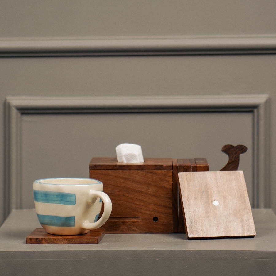 Online Handmade Wooden Coaster set