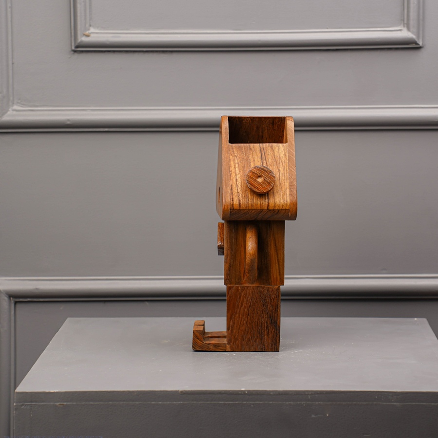 Online Handmade Wooden Robo Pen Stand
