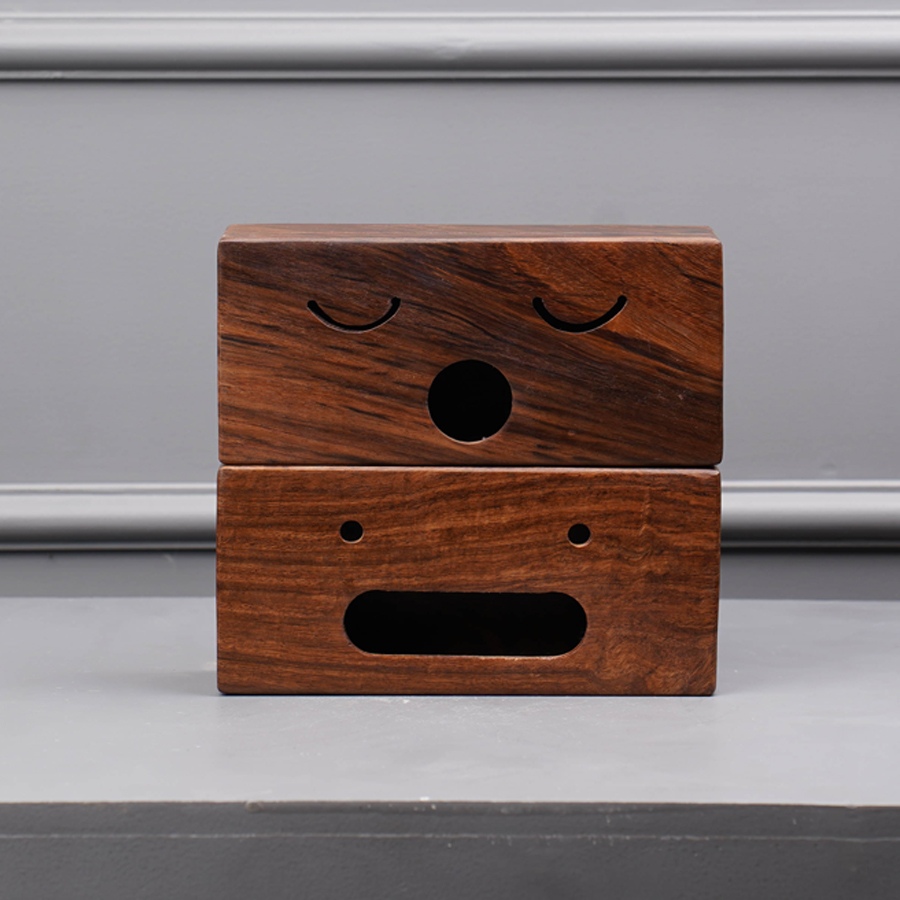 Online Handmade Wooden Double Side Tissue Box