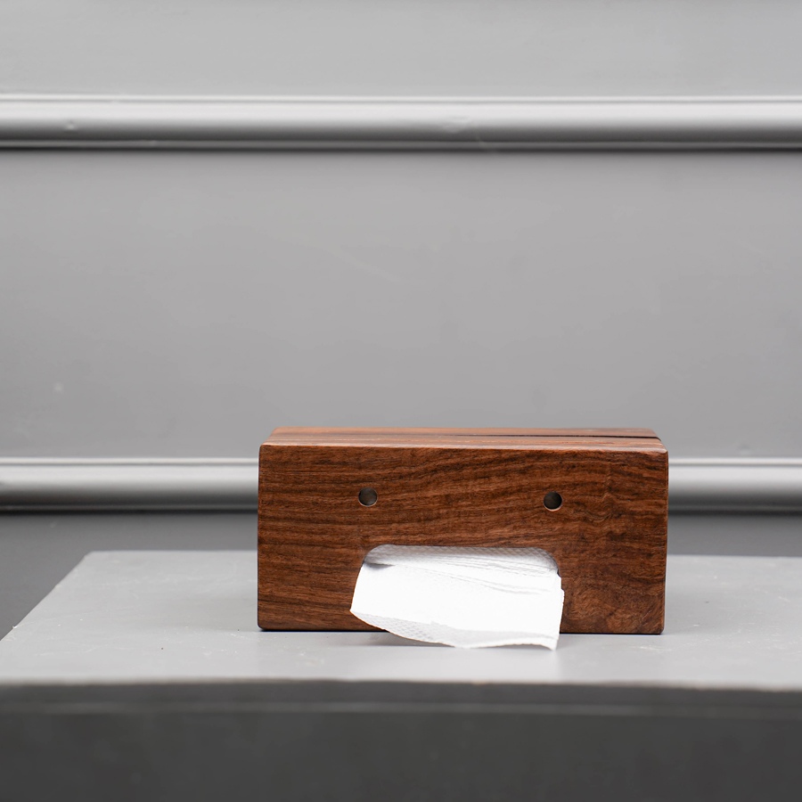Online Handmade Wooden Double Side Tissue Box