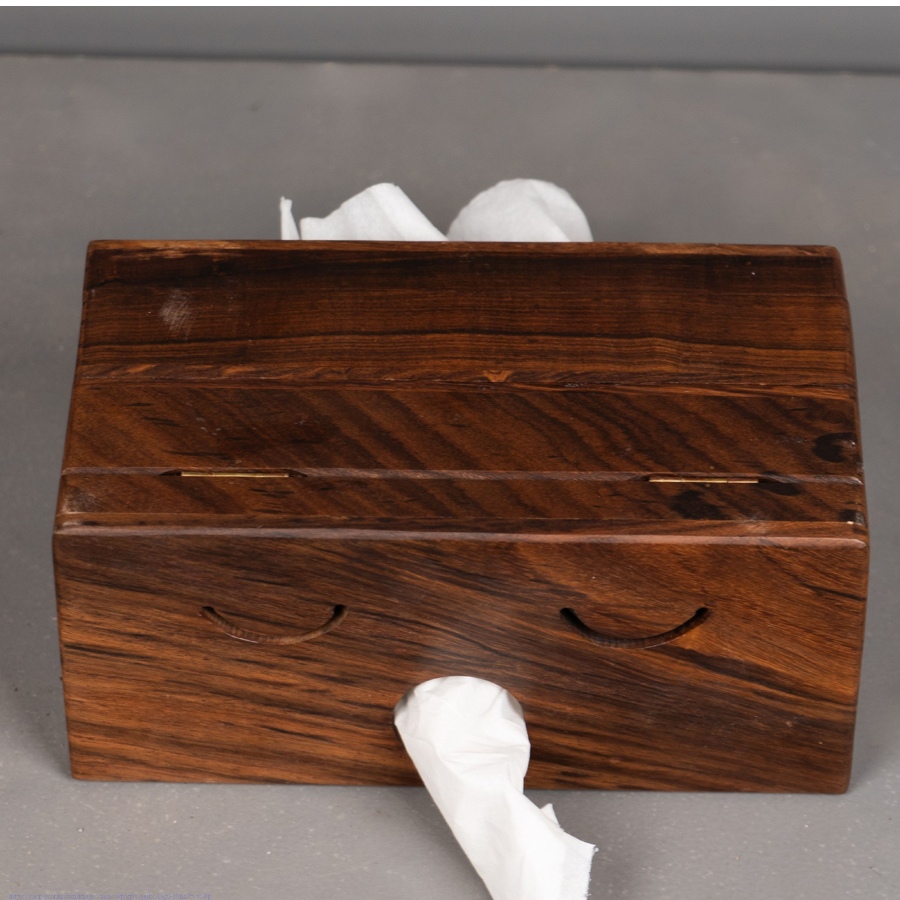 Online Handmade Wooden Double Side Tissue Box