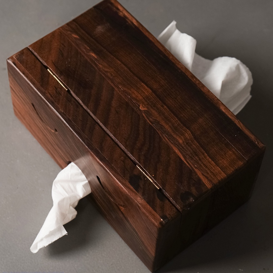 Online Handmade Wooden Double Side Tissue Box