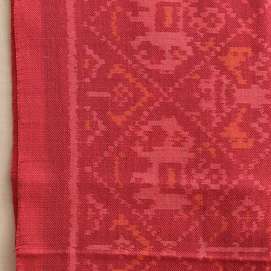 shop Handwoven Woolen Ikat Patola Shawl ~ Pink