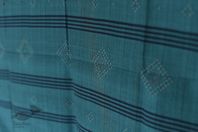 shop Handwoven Tangaliya Cotton Blue dupatta