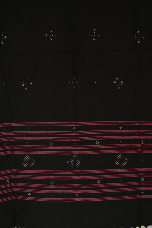 shop Handwoven Tangaliya Cotton Black dupatta