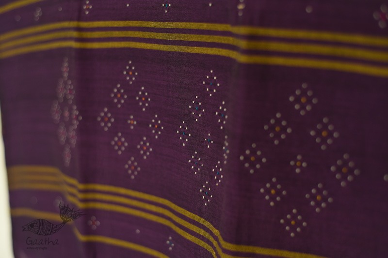 shop Handwoven Tangaliya Cotton Purple dupatta