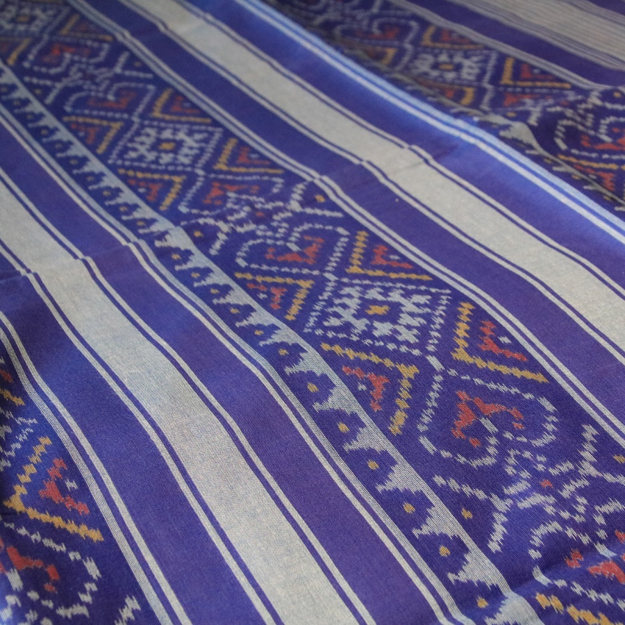 shop Patola cotton Handwoven Saree -  royal-blue
