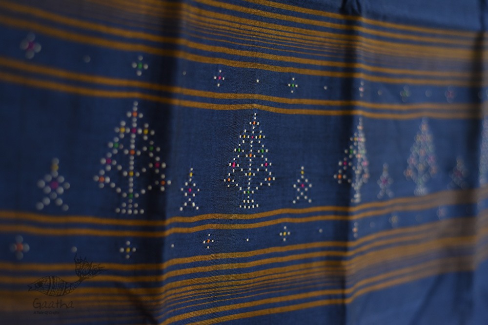 shop tangaliya cotton stole Blue