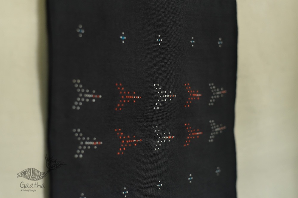 shop tangaliya cotton Scarf  - Carbon Black