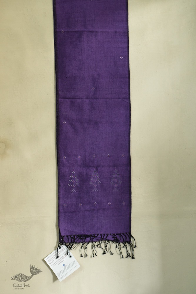 shop tangaliya cotton purple Scarf 