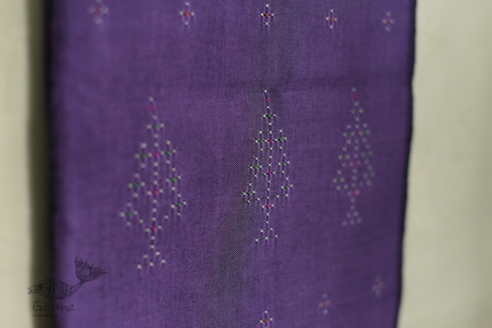 shop tangaliya cotton purple Scarf 