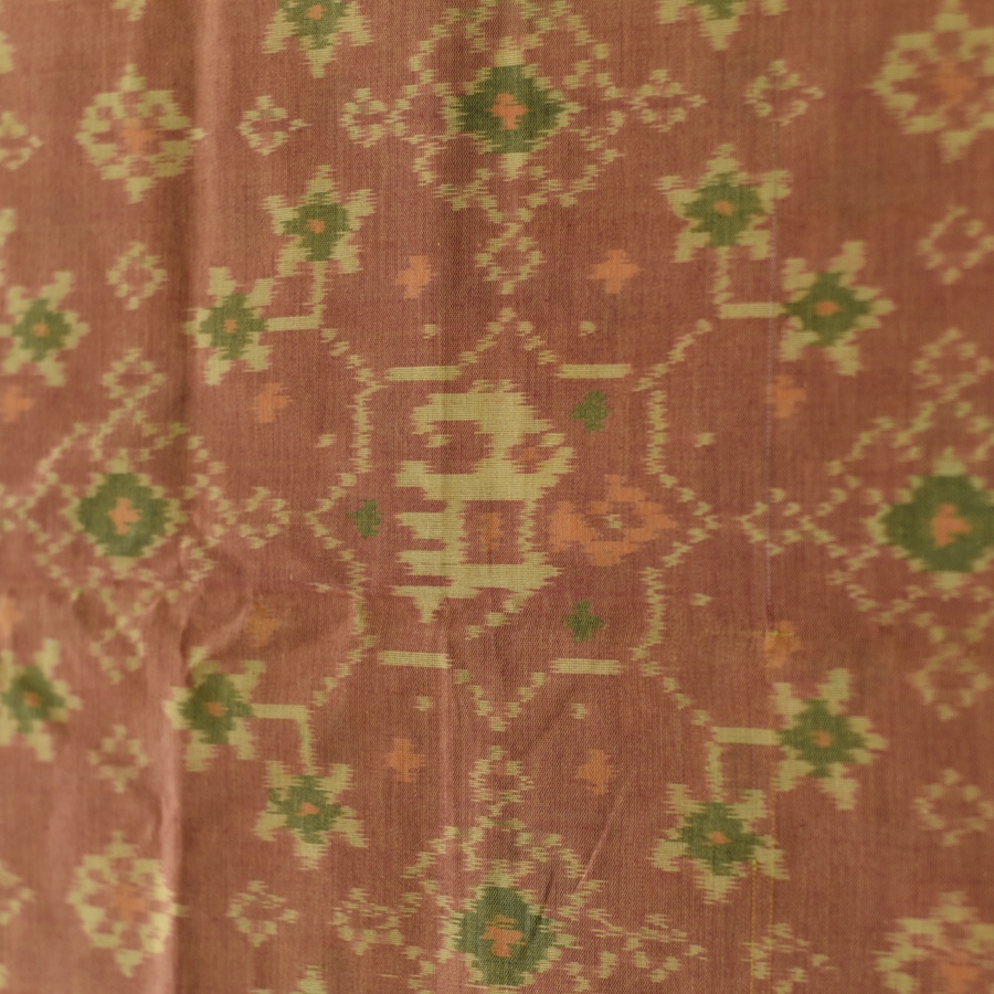 shop Handloom Cotton patola ikat dupatta - Elephant Motif