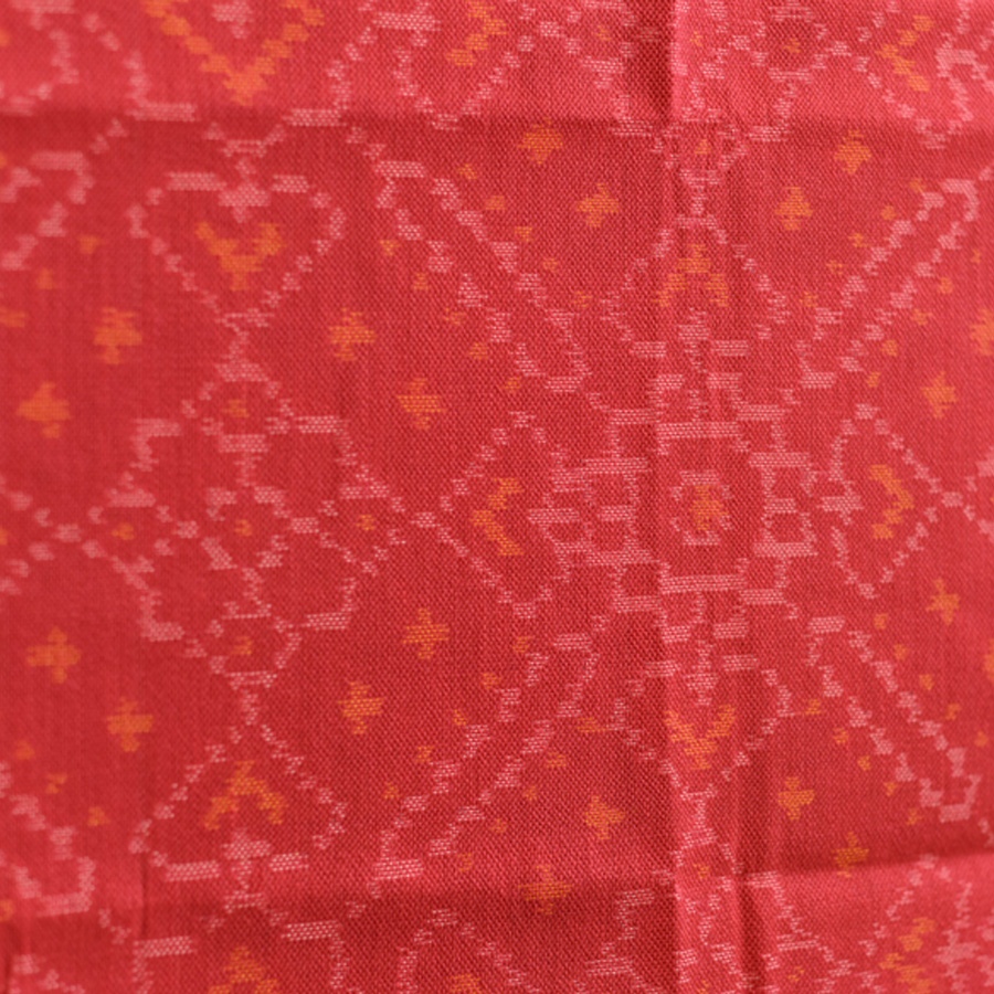 shop Handwoven Woolen Ikat Patola Shawl ~ Peach