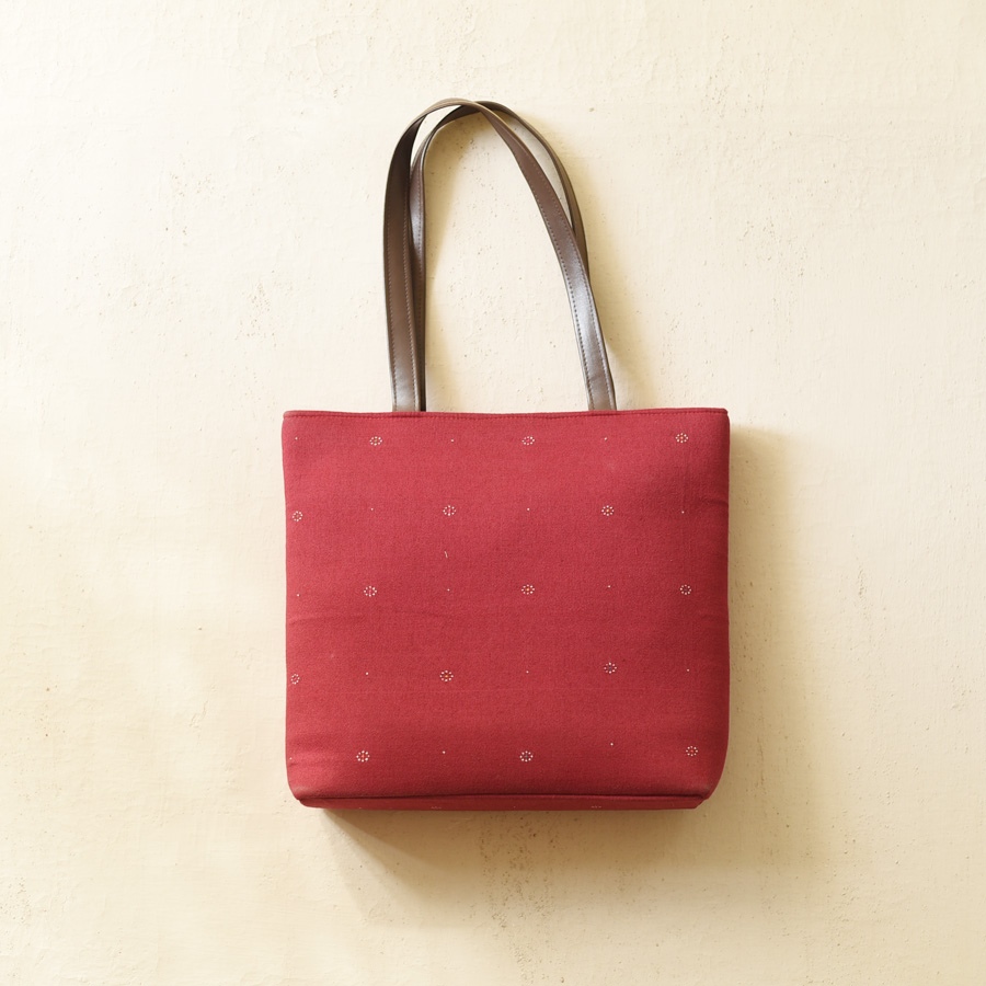 shop Tangaliya Maroon Shoulder Bag