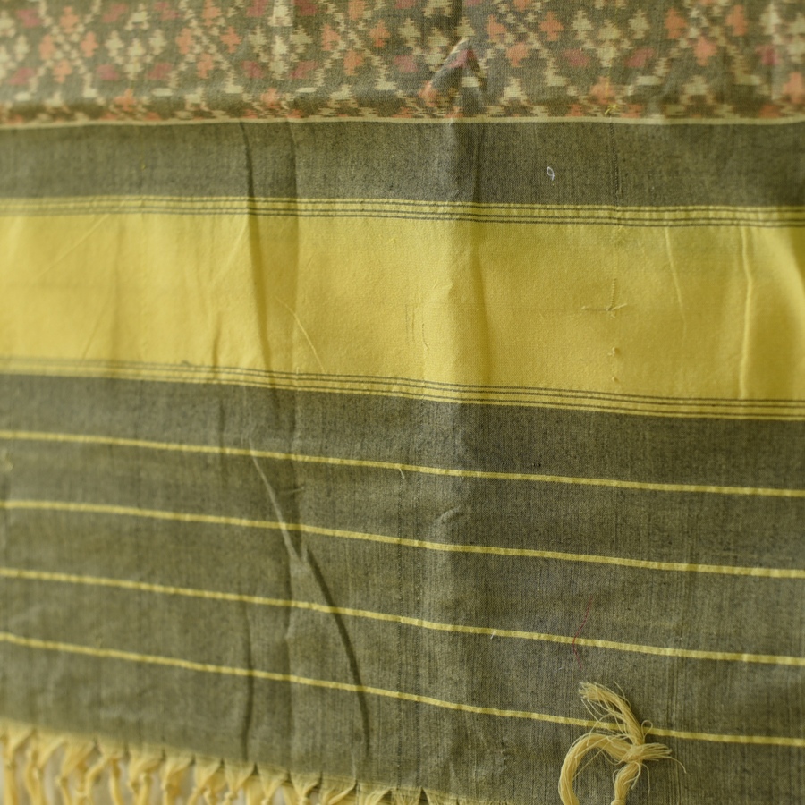 shop Handloom Cotton patola ikat green dupatta