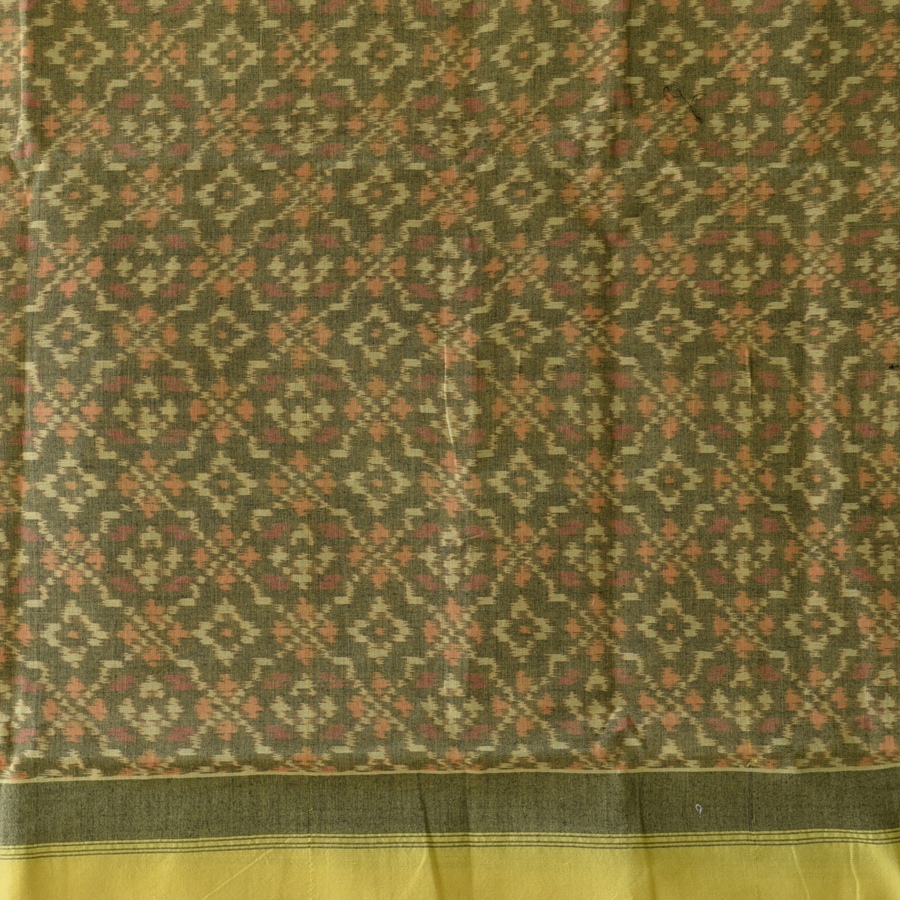 shop Handloom Cotton patola ikat green dupatta