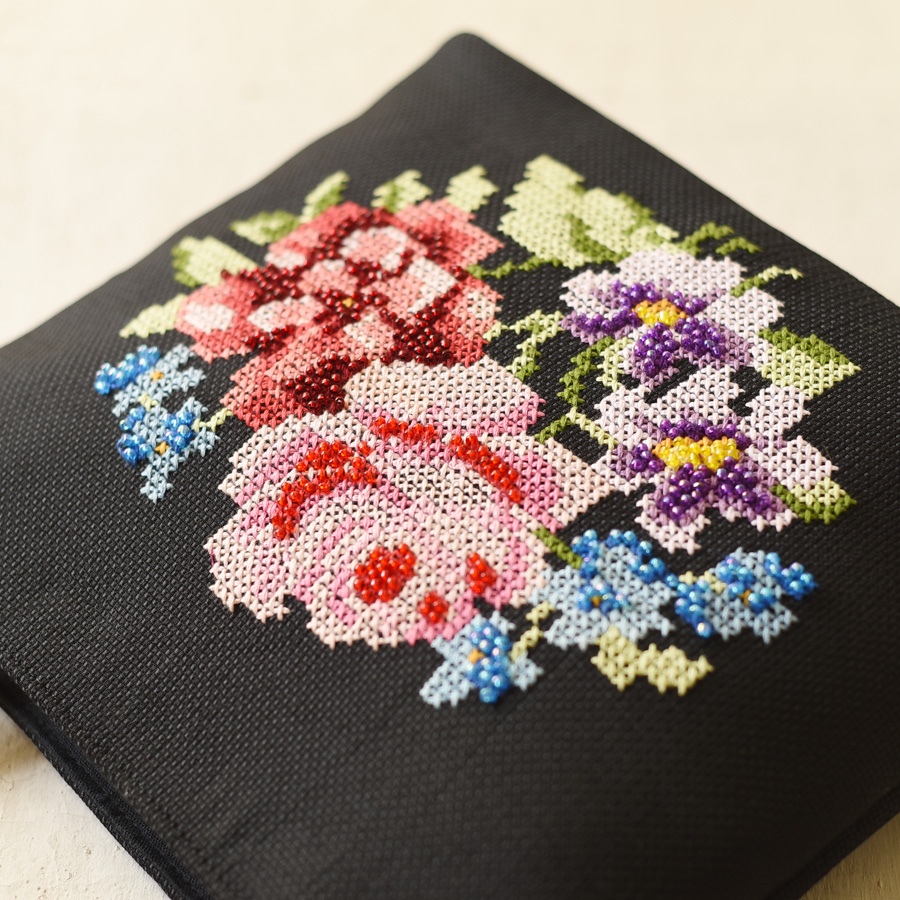 shop Cross Stitch Embroidered Shoulder Bag 