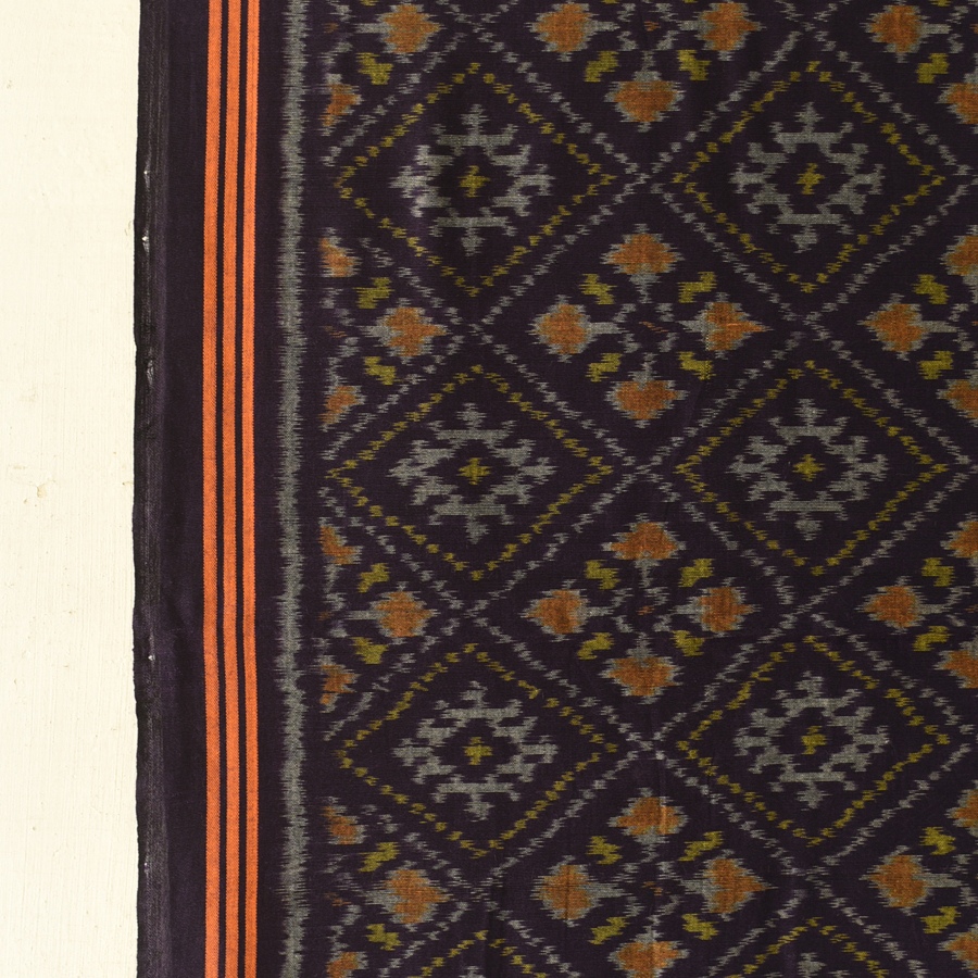 shop Handloom Cotton patola ikat Purple dupatta