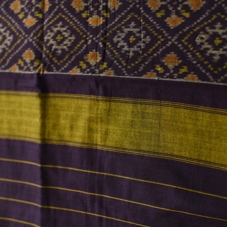 shop Handloom Cotton patola ikat Purple dupatta