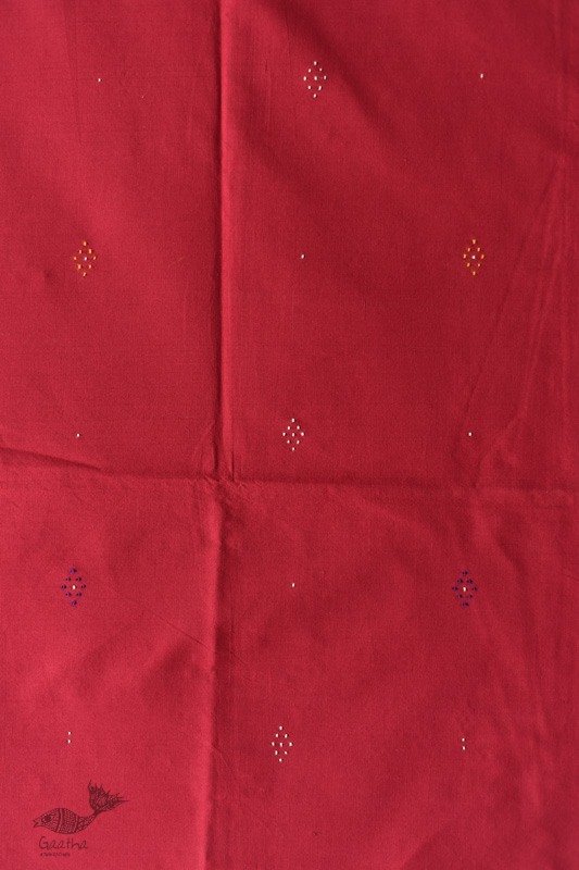 shop Cotton Tangaliya kurti Magenta Material 