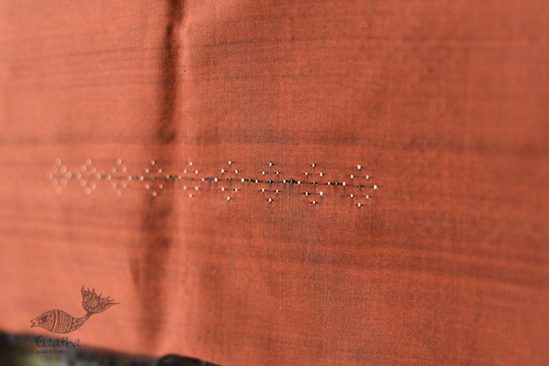 shop Cotton Tangaliya kurti Brown Material 