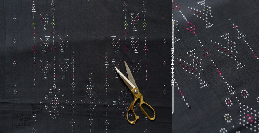 shop Cotton Tangaliya kurti Material Sparrow Motif